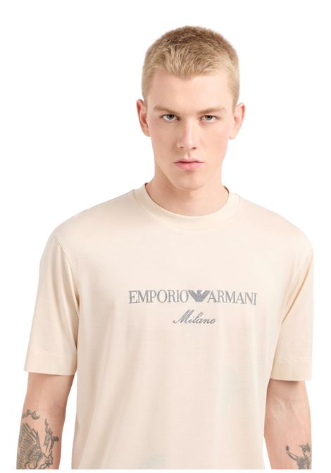 T-SHIRT IN JERSEY MISTO LYOCELL CON RICAMO LOGO ASV EMPORIO ARMANI | T-shirt | EM001033 AF10017M1052